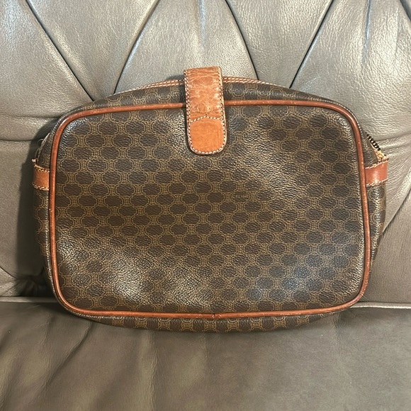 Celine Macadam Vintage Pouch Toiletry Case Unisex Clutch - Picture 3 of 17